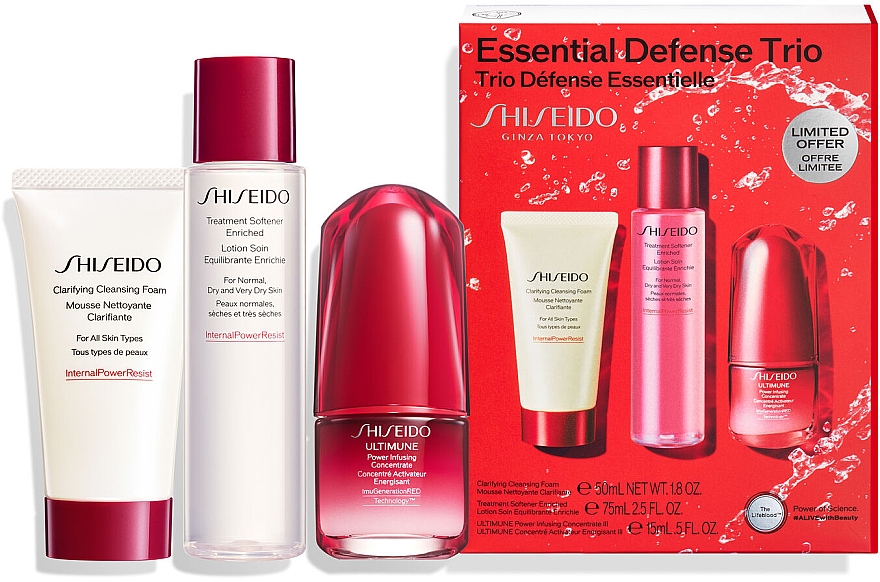 Zestaw - Shiseido Defend Starter Kit (f/conc/15ml + f/foam/50ml + f/lot/75ml) — Zdjęcie N1