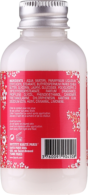 Zestaw - Institut Karite Fleur de Cerisier Cherry Blossom (sh/gel/50ml + b/milk/50ml + h/cr/75ml + soap/100g + bag)  — Zdjęcie N3