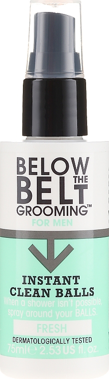 Odświeżający spray do higieny intymnej dla mężczyzn - Below The Belt Grooming Instant Clean Balls Fresh — Zdjęcie N1