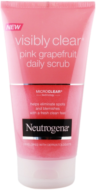 Orzeźwiający peeling do twarzy - Neutrogena Visibly Clear Pink Grapefruit Daily Scrub — Zdjęcie N1