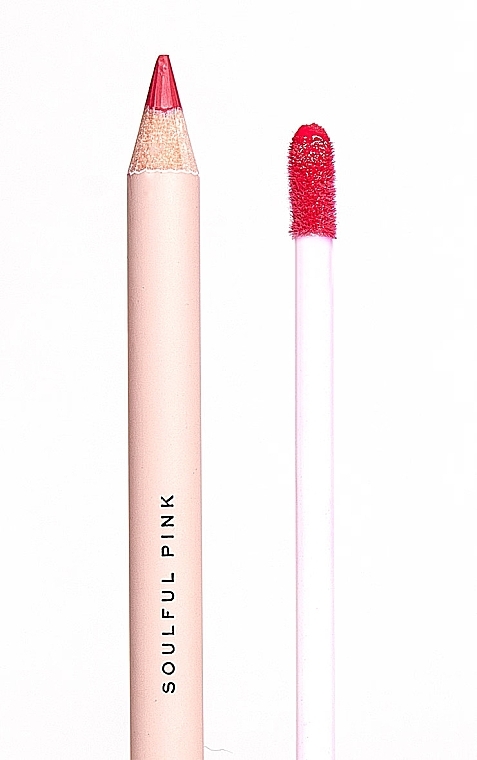 Zestaw do makijażu ust - Makeup Revolution Lip Contour Kit Soulful Pink (lipstick/3ml + l/pencil/0.8g) — Zdjęcie N4