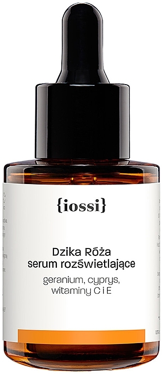 Rozświetlające serum do twarzy Dzika róża, cyprys, geranium + witaminy E i C - Iossi  — Zdjęcie N1