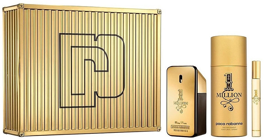 Paco Rabanne 1 Million - Zestaw (edt/50ml + deo/150ml + edt/mini/10ml) — Zdjęcie N1