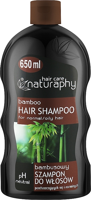 Bambusowy szampon do włosów normalnych i przetłuszczających się - Naturaphy Shampoo — Zdjęcie N1