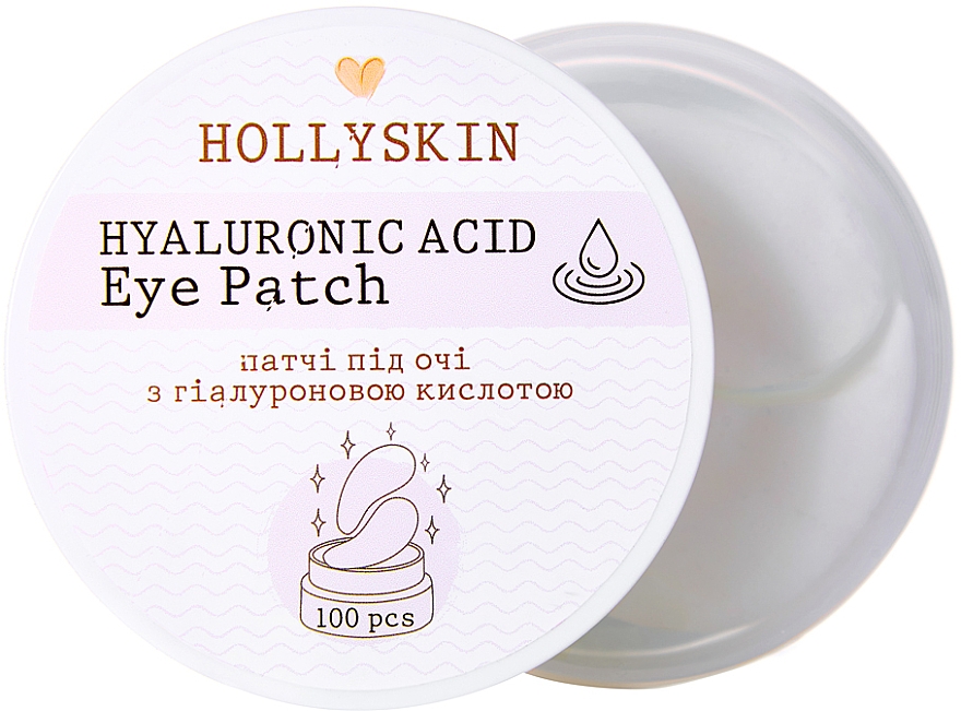 Płatki pod oczy z kwasem hialuronowym - Hollyskin Hyaluronic Acid Eye Patch