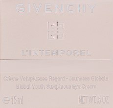 Odmładzający krem pod oczy - Givenchy L`Intemporel Global Youth Sumptuous Eye Cream — Zdjęcie N1