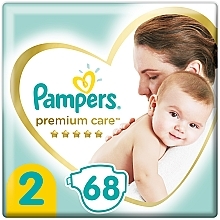 Pieluchy Premium Care Newborn (4-8 kg), 68 szt - Pampers — Zdjęcie N2