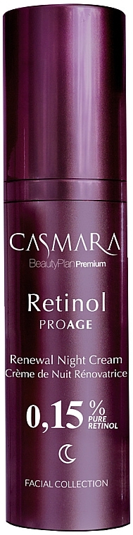 Odbudowujący krem na noc z retinolem 0,15% - Casmara Retinol Proage Renewal Night Cream — Zdjęcie N1