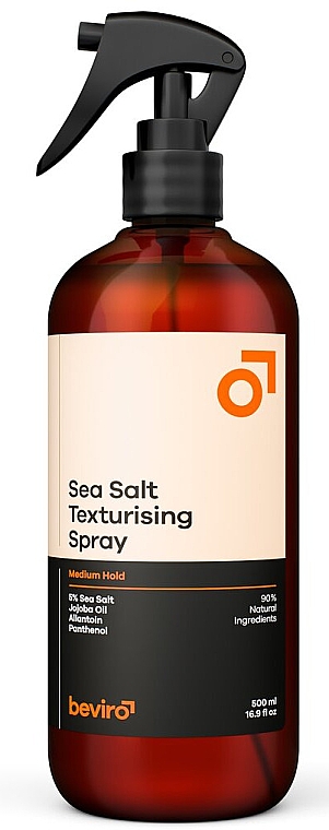 Teksturyzujący spray do stylizacji włosów z solą morską o średniej trwałości dla mężczyzn - Beviro Men’s Sea Salt Texturizing Spray Medium Hold — Zdjęcie N2