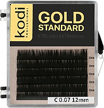 Sztuczne rzęsy Gold Standart D 0,05 (6 rzędów: 12 mm) - Kodi Professional — Zdjęcie N1