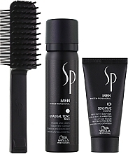 Zestaw do włosów dla mężczyzn - Wella SP Men Gradual Tone Black (h/mousse 60 ml + shm 30 ml + brush) — Zdjęcie N2