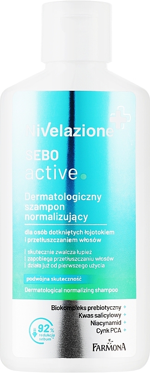 Dermatologiczny szampon normalizujący - Farmona Nivelazione Sebo Active Dermatological Normalizing Shampoo