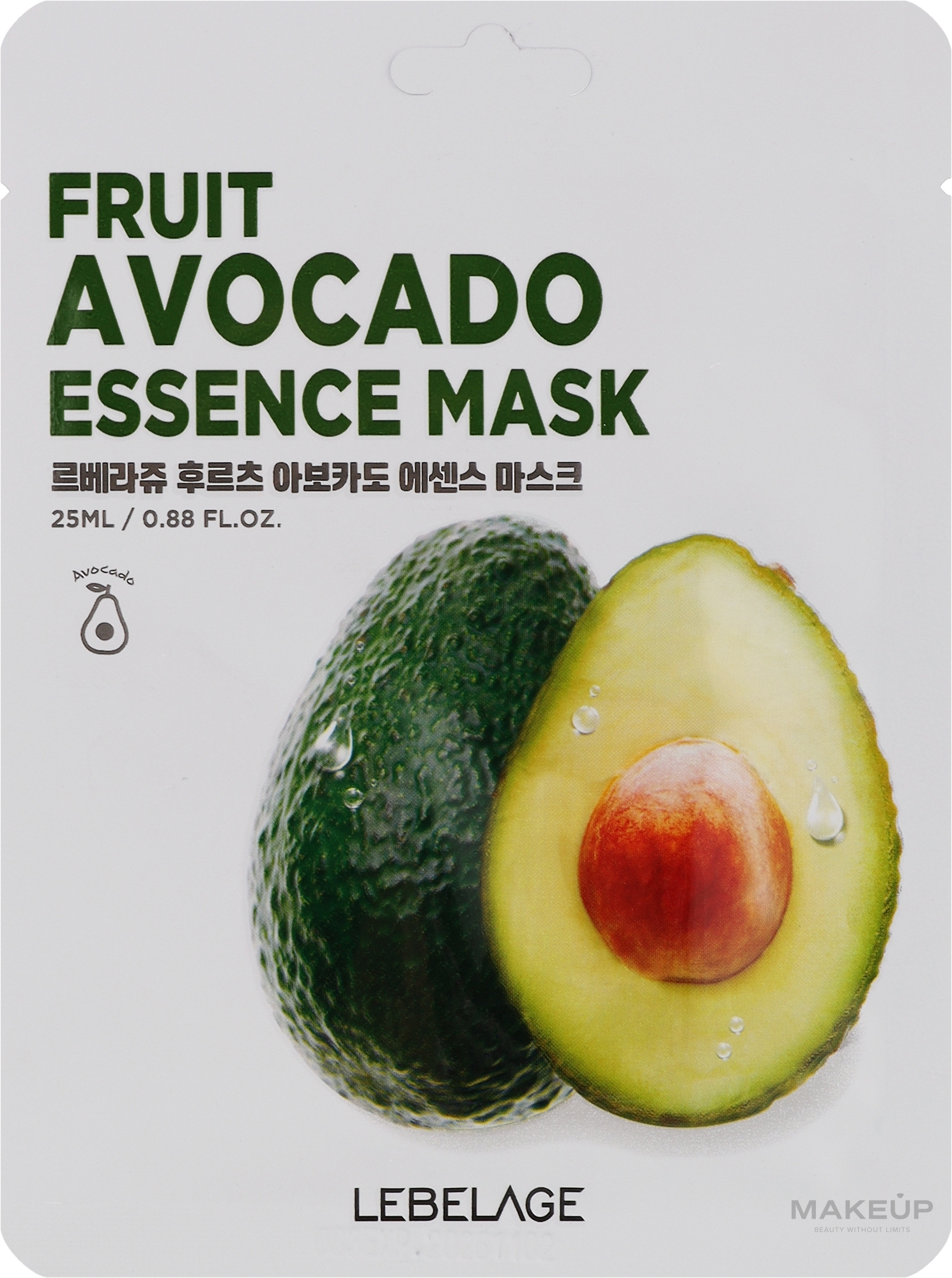 Maseczka do twarzy z ekstraktem z awokado - Lebelage Fruit Avocado Essence Mask  — Zdjęcie 25 ml