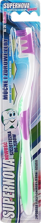 Szczoteczka do zębów, jasnozielona z fioletowym - Supernova Toothbrush — Zdjęcie N1