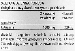 L-arginina w kapsułkach - Now Foods L-Arginine Veg Capsules — Zdjęcie N3