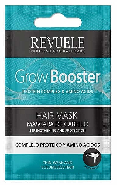 Wzmacniająco-ochronna maska do włosów - Revuele Grow Booster Hair Mask — Zdjęcie N1