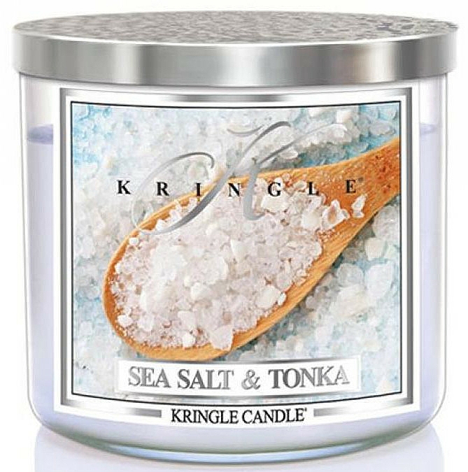 Świeca zapachowa w szkle - Kringle Candle Sea Salt & Tonka — Zdjęcie N1