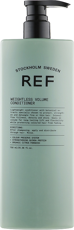 Odzywka do włosów słabych, wypadających i farbowanych - REF Weightless Volume Conditioner — Zdjęcie N4