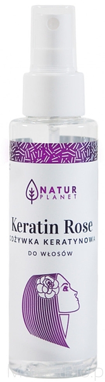 PRZECENA! Odżywka keratynowa do włosów - Natur Planet Keratin Rose Hair Conditioner * — Zdjęcie N1