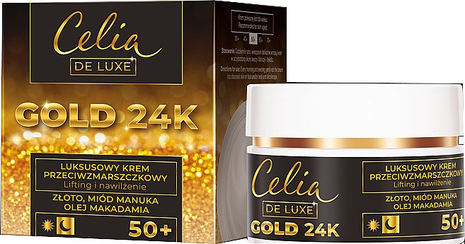 Krem przeciwzmarszczkowy 50+ - Celia De Luxe Gold 24k — Zdjęcie N1