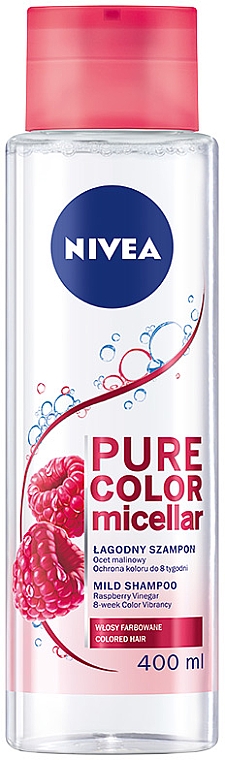 Szampon micelarny do włosów farbowanych i z pasemkami - NIVEA Pure Color Micellar Shampoo