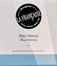 Niebieska świeca zapachowa monoi - Bougies La Francaise Blue Monoi Scented Candle — Zdjęcie N2