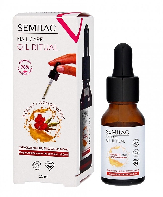 Regenerujący olejek do paznokci i skórek - Semilac Nail Care Oil Ritual  — Zdjęcie N1
