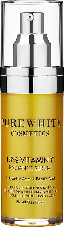 Rozświetlające serum do twarzy z witaminą C - Pure White Cosmetics 15% Vitamin C Radiance Serum — Zdjęcie N1