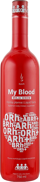 Suplement diety Moja krew - DuoLife My Blood — Zdjęcie N1