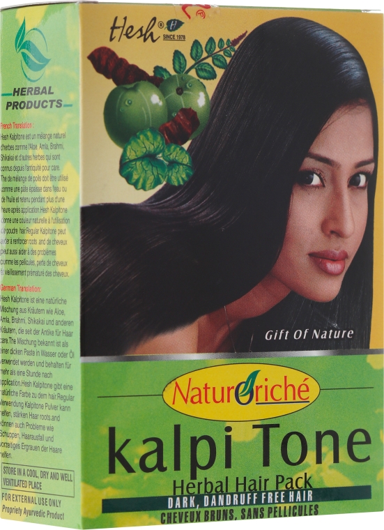 Maseczka w proszku do włosów ciemnych - Hesh Kalpi Tone Powder — Zdjęcie N1