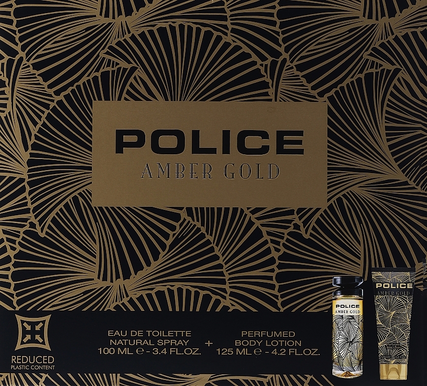 Police Amber Gold For Her - Zestaw (edt/100ml + lotion/125ml) — Zdjęcie N1