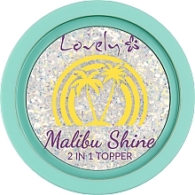 Glitterowy topper do makijażu oczu i twarzy 2 w 1 - Lovely Malibu Shine 2 in 1 Topper — Zdjęcie N1