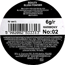 Róż kompaktowy - Bell Beauty Blush Powder — Zdjęcie N4