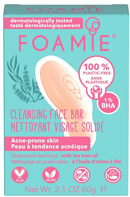 Oczyszczające mydło do cery trądzikowej - Foamie Cleansing Face Bar Acne-prone Skin — Zdjęcie N1