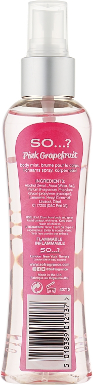 Spray do ciała - So…? Pink Grapefruit Body Mist — Zdjęcie N4