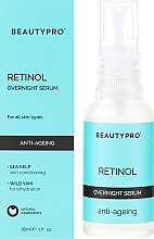 Retinolowe serum do twarzy na noc - BeautyPro Overnight Serum Ocean Retinol 1%  — Zdjęcie N2