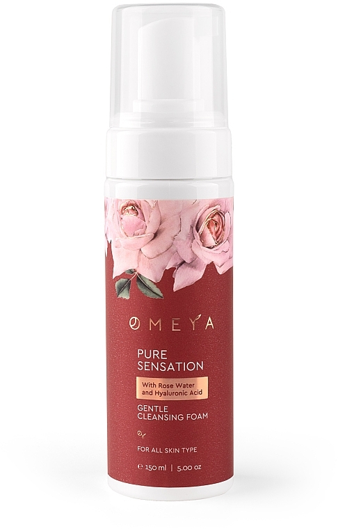 PRZECENA! Pianka oczyszczająca z wodą różaną i kwasem hialuronowym - Omeya Pure Sensation Gentle Cleansing Foam * — Zdjęcie N1