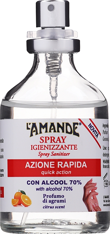 Spray odkażający o zapachu cytrusowym - L'Amande Spray Sanitizer Citrus Scent — Zdjęcie N3