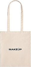 Płaska beżowa torba ekologiczna EcoVibe - MAKEUP Eco Bag Shopper Slim Beige — Zdjęcie N1