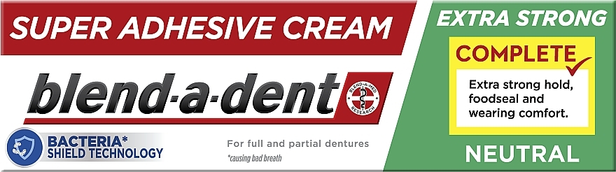 Krem do mocowania protez - Blend-A-Dent Super Adhesive Cream Neutral Complete 