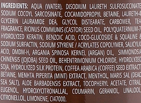 Szampon kofeinowy do tłustej skóry głowy - Famirel Caffeine Shampoo — Zdjęcie N3