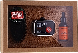 Kup PRZECENA! Zestaw do pielęgnacji brody - Zew For Men (oil 30 ml + soap 85 ml + brush 1 pcs + soap/holder 1 pcs) *