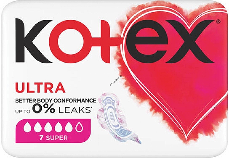 Wkładki higieniczne, 7 szt. - Kotex Ultra Super — Zdjęcie N1