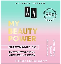 Antyoksydacyjny krem-żel na dzień Niacynamid 5% - AA My Beauty Power Niacynamid 5% Antioxidant Day Cream-Gel — Zdjęcie N3