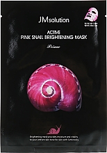 Kup Maska w płachcie ze śluzem ślimaka - JMsolution Active Pink Snail Brightening Mask Prime