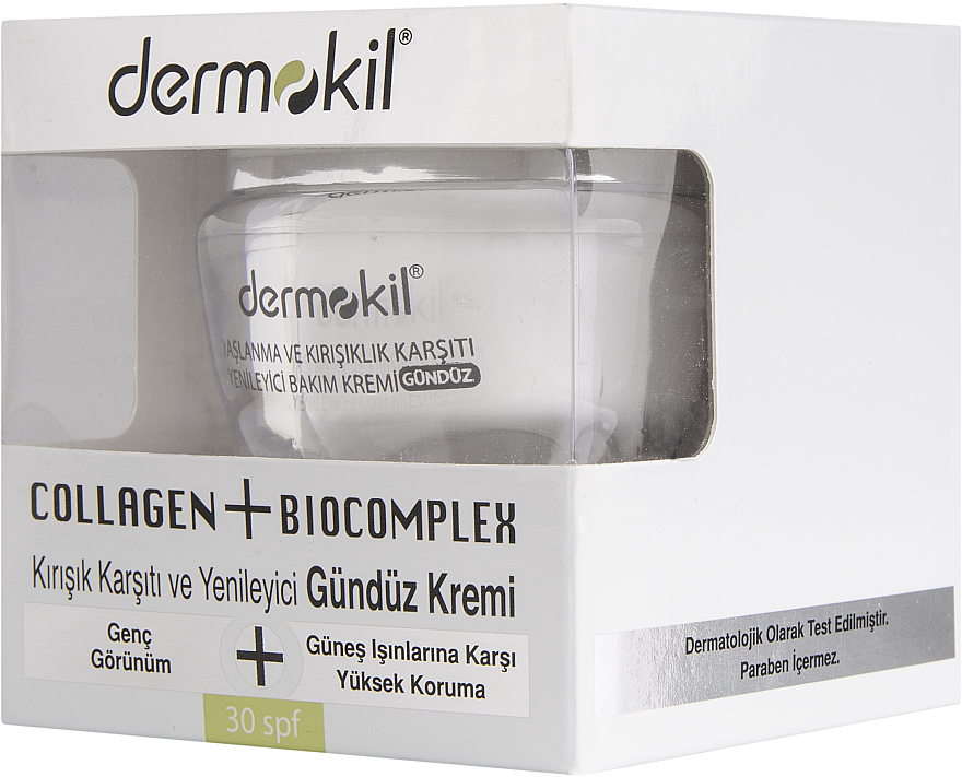 Przeciwzmarszczkowy i rewitalizujący krem na dzień - Dermokil Collagen + Biocomplex Anti-wrinkle & Restorative Day Care Cream — Zdjęcie N1