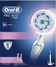 Zestaw - Oral-B Pro 900 Sensi UltraThin D16.524.3U (toothbrush + charger/1pc + nozzle/2pcs) — Zdjęcie N4
