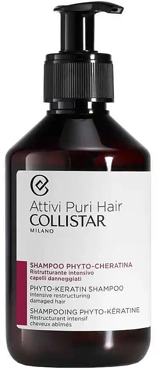 Szampon do włosów zniszczonych i łamliwych - Collistar Attivi Puri Phyto Keratin Hair Shampoo — Zdjęcie N1