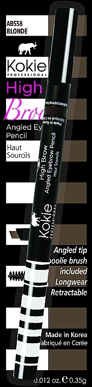 	Kredka do brwi - Kokie Professional High Brow Angeled Brow Pencil — Zdjęcie N4