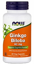 Kup Ekstrakt z miłorzębu japońskiego 60 mg wzmacniający sprawność mózgu u osób starszych - Now Foods Ginkgo Biloba